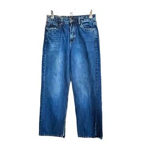 ANNE FERNANDES DENIM Size 28 High Waist Wide Leg 100% Cotton Jeans
